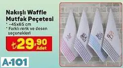 NAKIŞLI WAFFLE MUTFAK PEÇETESİ NAKIŞLI WAFFLE MUTFAK PEÇETESİ